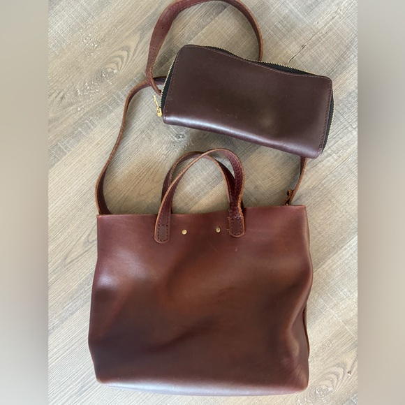 Portland Leather Small Tote Bag and Wallet - Picture 3 of 14